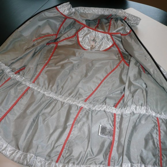 Milly Minis Girl Size 6 Silver Reflective Anorak Wind Breaker Jacket - Picture 9 of 10